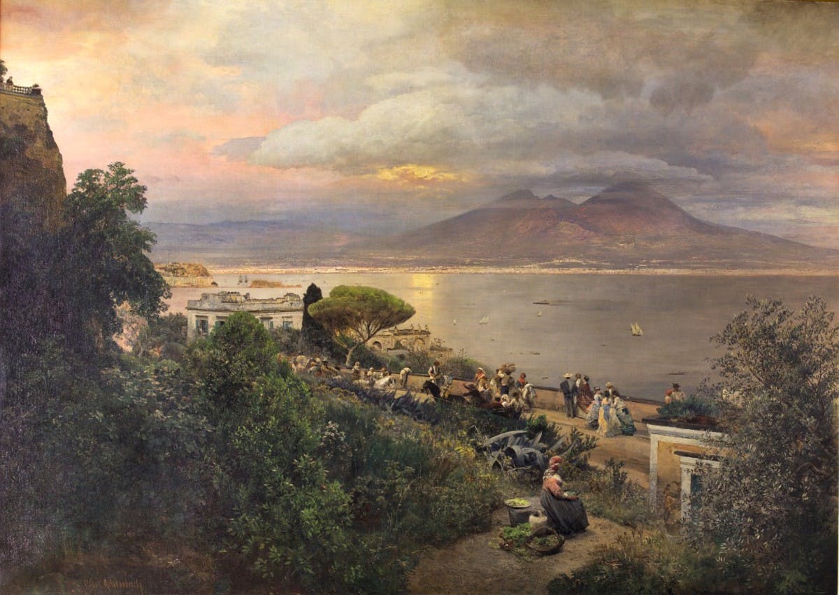 Oswald Achenbach - Blick auf den Golf von Neapel