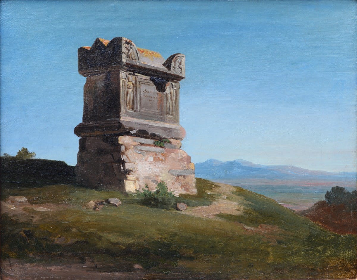 J. W. Schirmer - Italienische Landschaft mit Tomba di Nerone